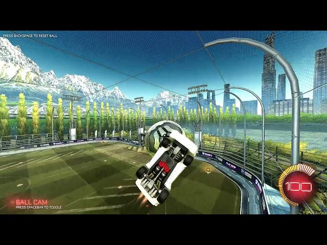 Ceiling shot POGO Musty Flick double tap! (rocket league)