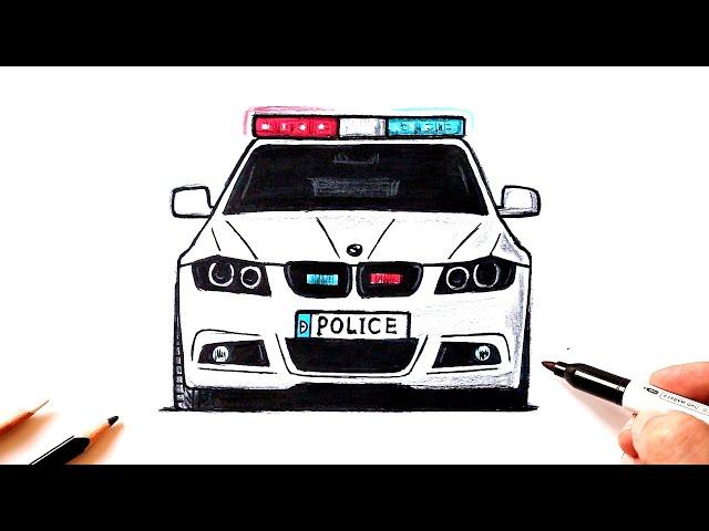 How to draw a Police BMW