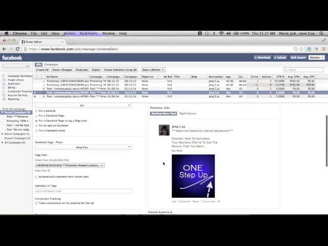 How To Advertise Using Power Editor In Facebook by One Step Up