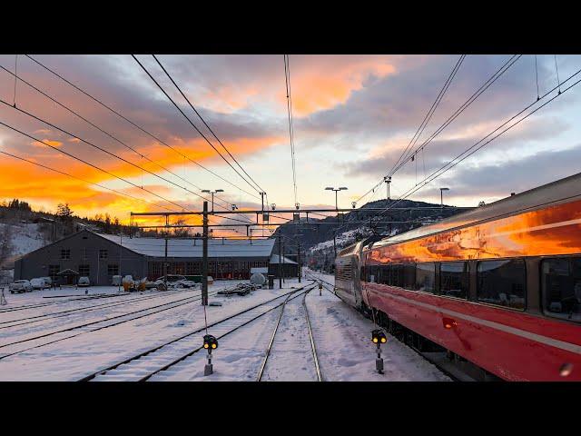 TRAIN DRIVER'S VIEW: Evening information run between Ål and Voss