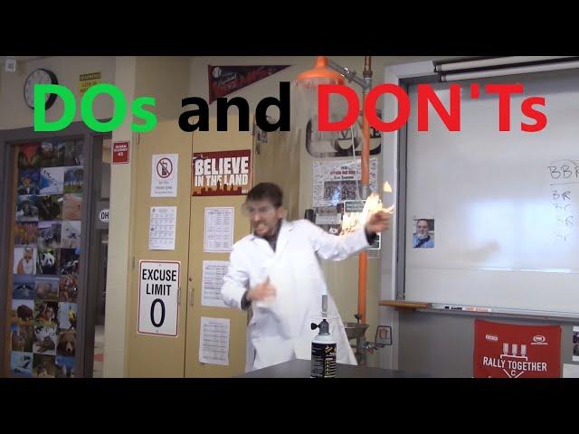 The DOs and DON'Ts of Lab Safety (Funny)