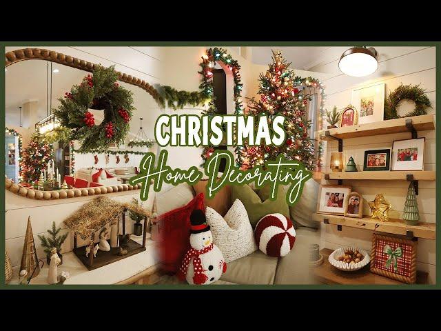 DECORATING OUR WHOLE HOME FOR CHRISTMAS | traditional holiday decorating, baking & mini haul