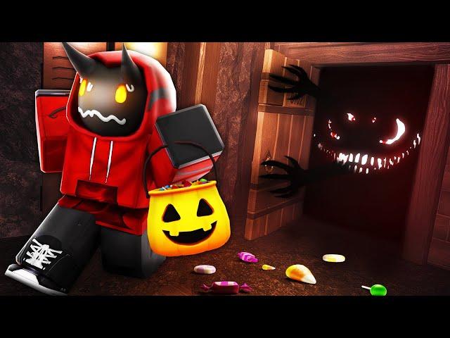 I Went TRICK or TREATING in Roblox DOORS FLOOR 2 HALLOWEEN...