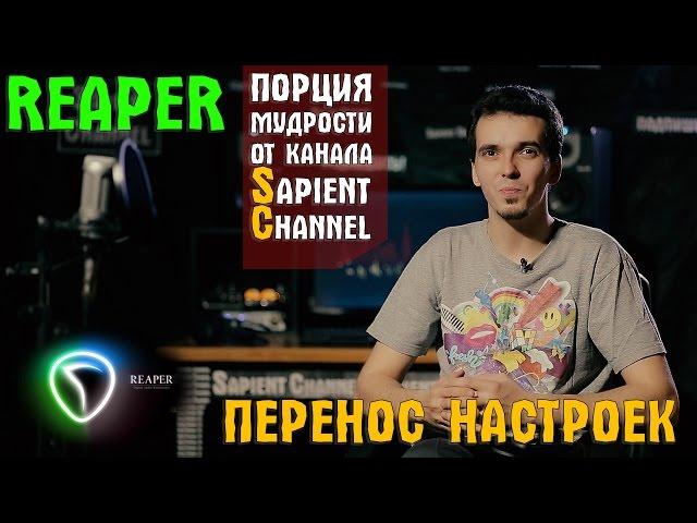 Как перенести настройки на другой компьютер или Windows в Reaper