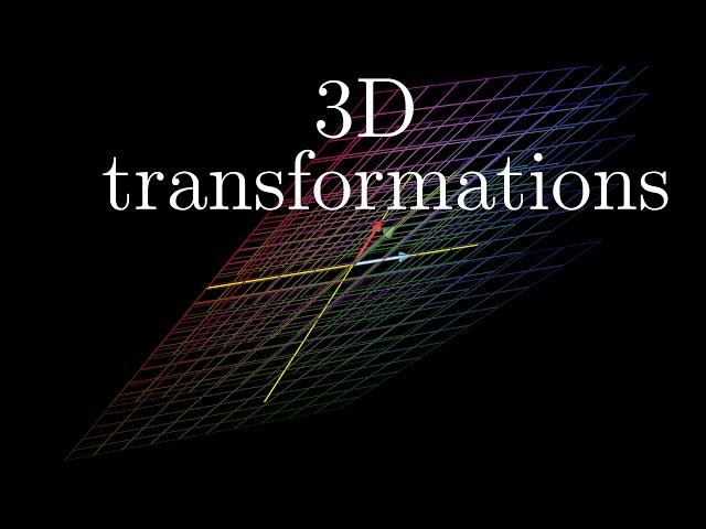 Three-dimensional linear transformations | Chapter 5, Essence of linear algebra