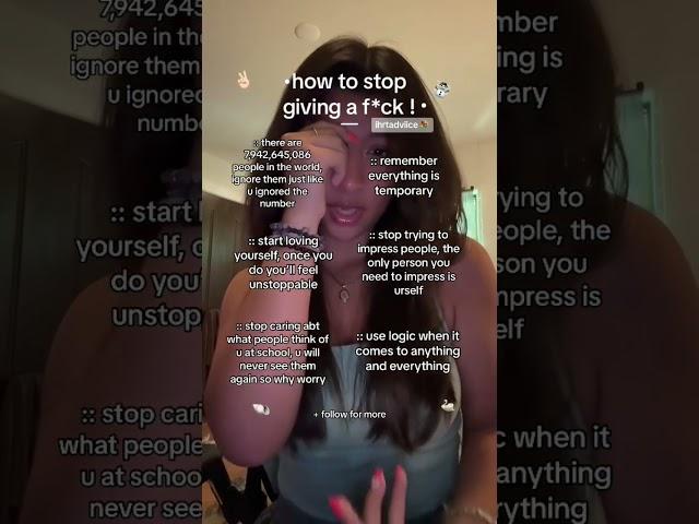 how to stop giving a f*ck!  #lolabekka #aesthetic #tips #stop #caring #advice