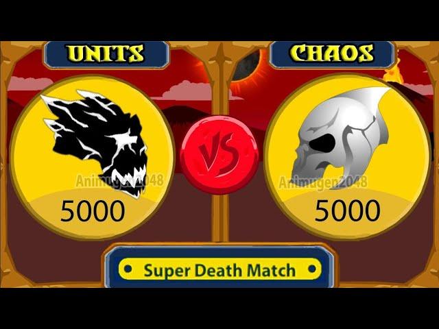 FULL TYPES UNITS vs CHAOS ALL MEGA BOSS | Stick War Legacy Mod | Animugen2048