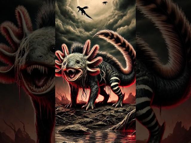 "Terrifying Axolotl, Quokka, and Okapi Hybrid: A Monster Brought to Life!" #animals