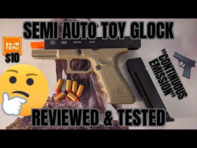 SEMI AUTO GLOCK TOY Realistic Soft Bullet Replica - "Continuous Emission" Firing - $10 @ Temu TESTED