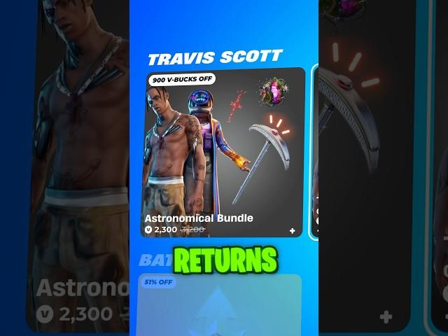 Travis Scott Fortnite Icon Finally RETURNS!