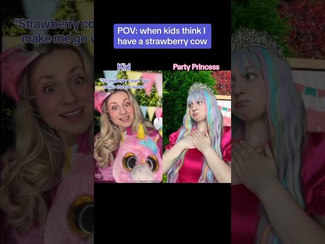 POV: when kids think I have a strawberry cow #strawberrycow #pov #shorts #funny