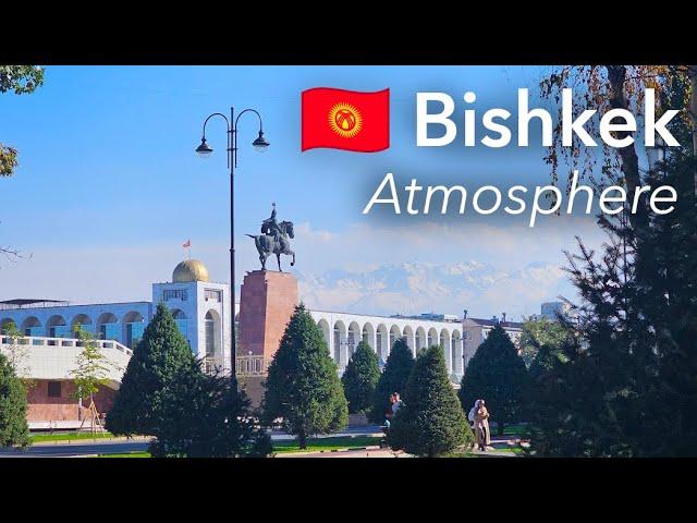  Bishkek Atmosphere in 4K: Streets, Osh Bazaar, Ala-Too Square | Kyrgyzstan