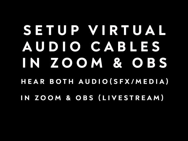 Setup Audio Cables in Zoom & OBS