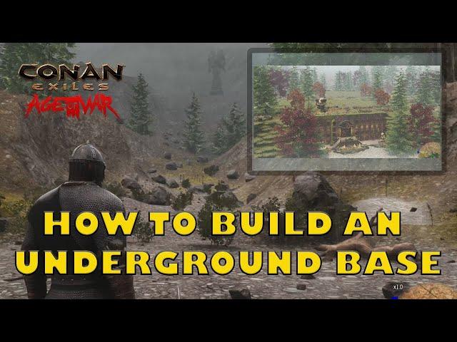 How to Build Underground Base - Conan Exiles #conanexiles #conanexilesguides #survival  NO NARRATOR