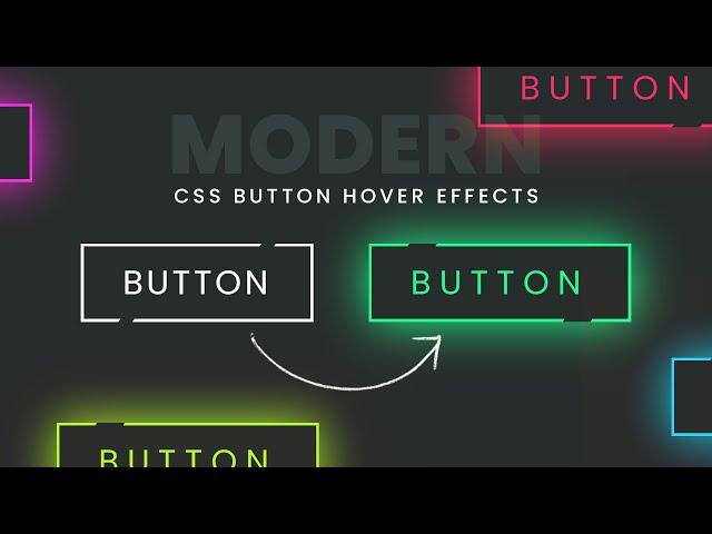 Modern CSS Glowing Button Hover Effects | Html CSS Tutorial