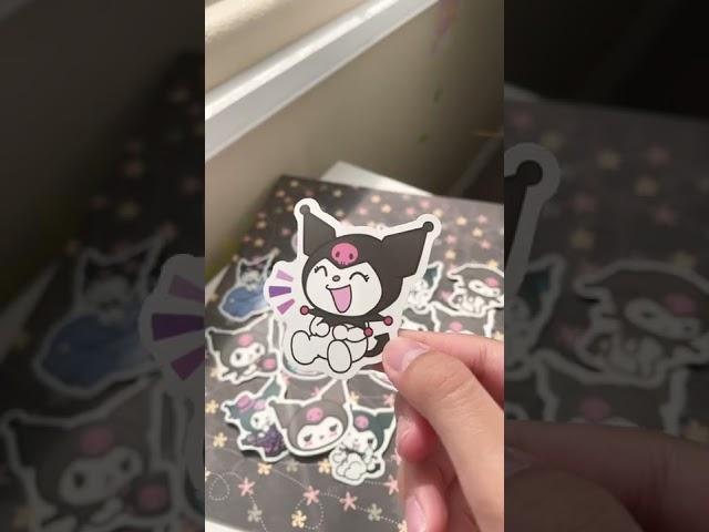 kuromi stickers!!!  #youtubeshorts #hellokitty #kuromi #sticker