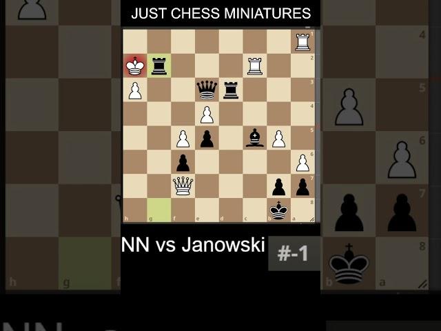 David Janowski defeats NN with the gueridon's checkmate #chess