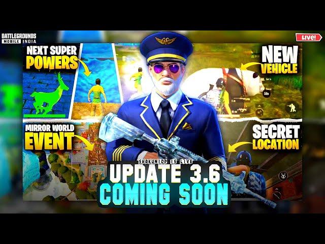 3.6 UPDATE  AA AYEGA || PUBG MOBILE || SHAKUNI OP LIVE