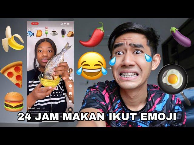 24 JAM MAKAN IKUT EMOJI  REACTION TIKTOK MAKCIK DEBORAH 