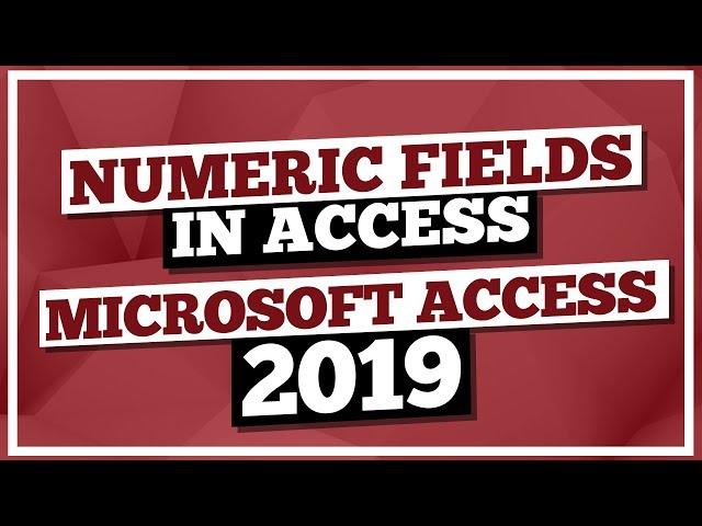 Microsoft Access Tutorial 2019: Numeric Fields in MS Access 2019