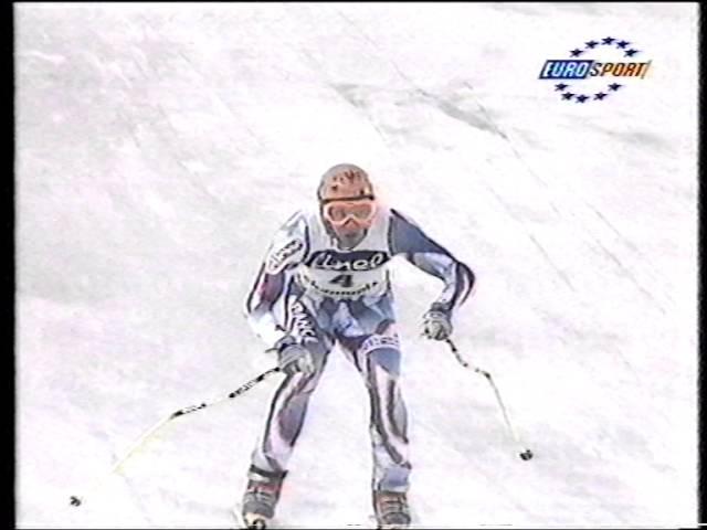 Kjetil-Andre Aamodt wins downhill (Chamonix 1994)