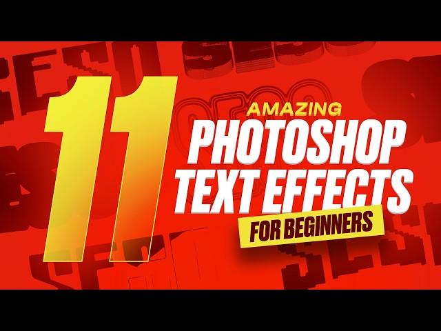 11 Photoshop Text Effects AMAZING For BEGINNERS! (2024)