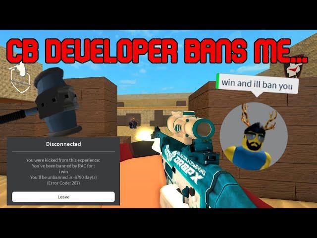 1v1ing a COUNTER BLOX DEVELOPER and he BANS me...