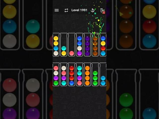 Ball Sort Colour Water Puzzle Solution Level 1991