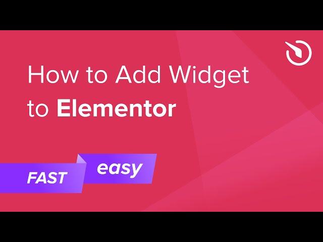 How to Add Widget to Elementor (free & easy)