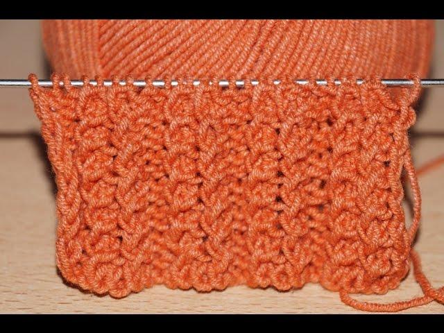 Вязание спицами для начинающих. Болгарская резинка  ////  Knitting for beginners. Bulgarian gum