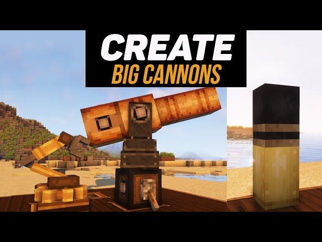 Гайд по Create big cannons 1.18.2 - 1.19.2 Автозарядка пушек. Картриджи (minecraft java edition)