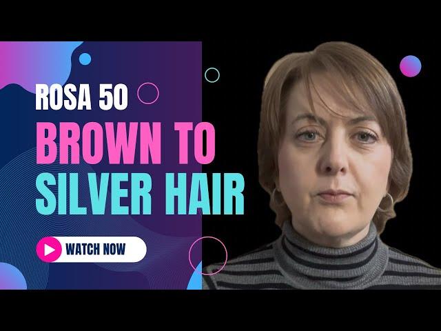 Brown Hair to Silver Hair - Hair Transformation (olia silver smoke, colorista bleach)