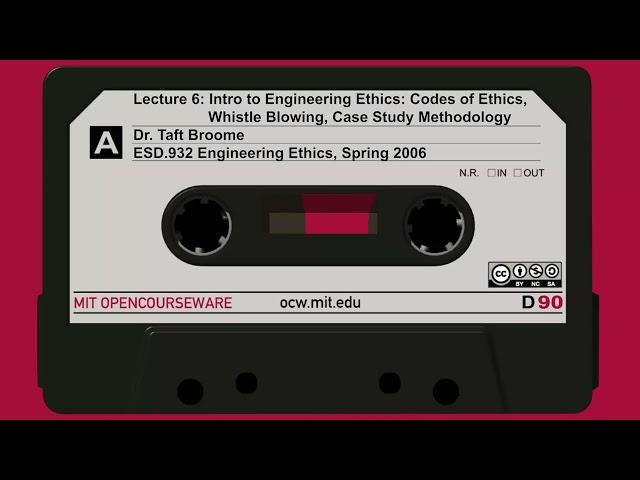 6: Introduction to Engineering Ethics: Codes of Ethics, Whistle Blowing, Case Study Methodology