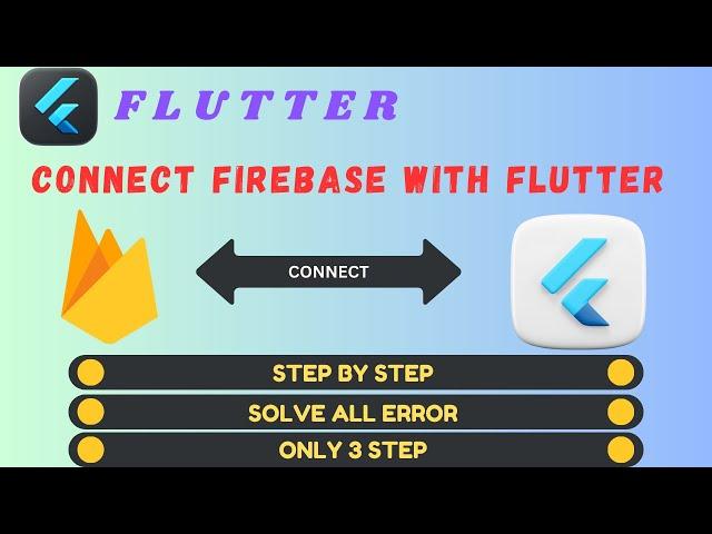 How to connect flutter with firebase || STEP BY STEP ||  Flutter & Firebase Integration Tutorial ||