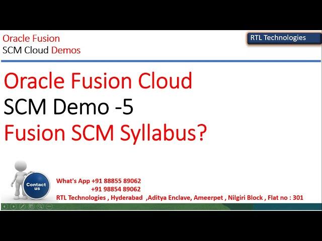 Oracle Fusion Cloud SCM Demo | SCM Syllabus | Real Time Training | Placement | Interview Preparation