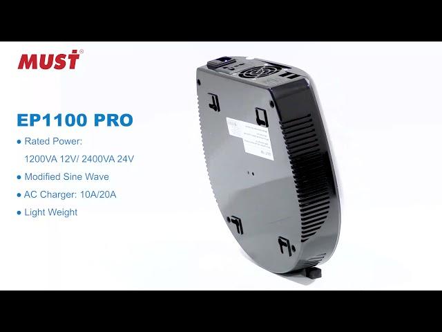 #MustPower EP1100 Pro Series High Frequency Modified Sine Wave Inverter (1.2-2.4KVA)