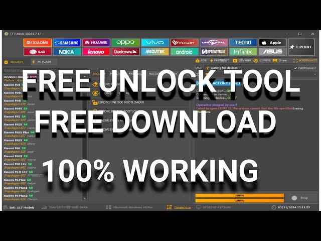 TFT UNLOCKER DIGITAL V4.7.1.1 TFT Unlock Tool 2024 #1 FREE UnlockTool