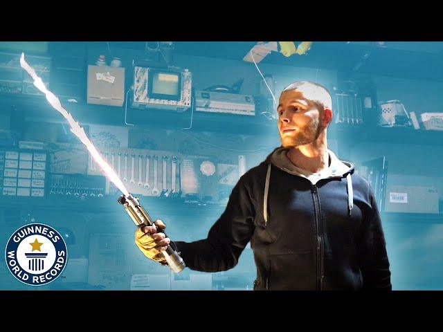 How I made a REAL LIGHTSABER - Guinness World Records