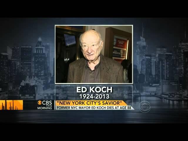 Ex-NYC Mayor Ed Koch dead at 88