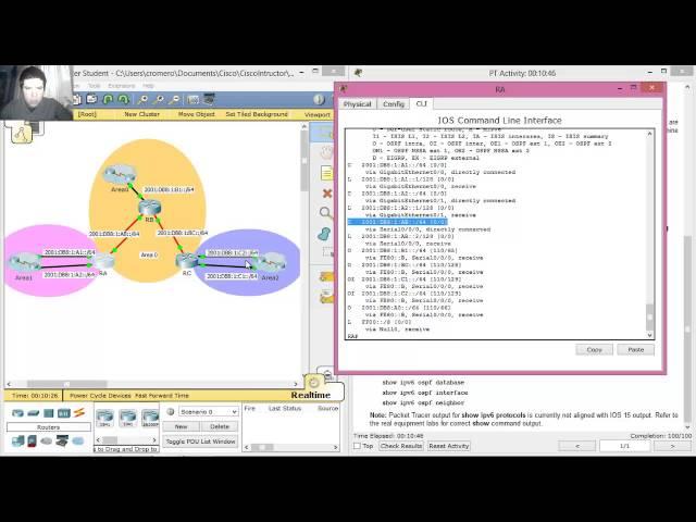 9.2.2.7 - 6.2.3.7 Packet Tracer - Configuring Multiarea OSPFv3