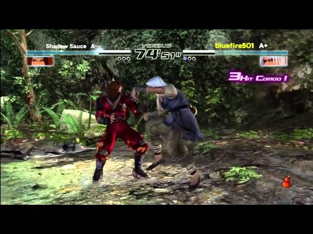Dead or Alive 4: Online match Hayate (Shadow Sauce) Vs Brad Wong (Bluefire501)