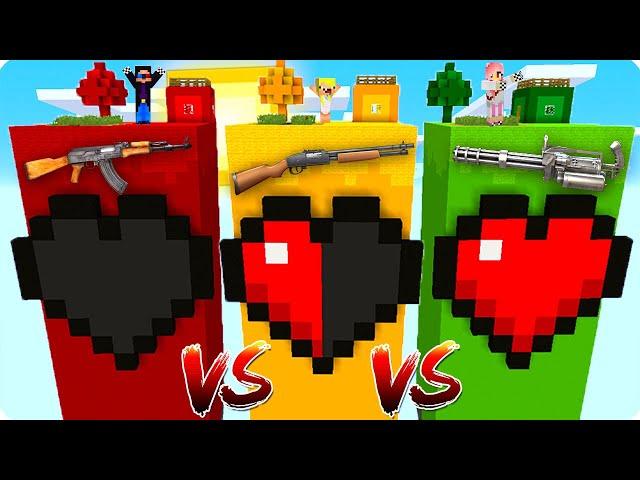 ️ЧАНК ПУСТОГО СЕРДЦА vs ПОЛОВИНЫ vs ПОЛНОГО В МАЙНКРАФТ! ШЕДИ ЛЕСКА И НУБИК MINECRAFT