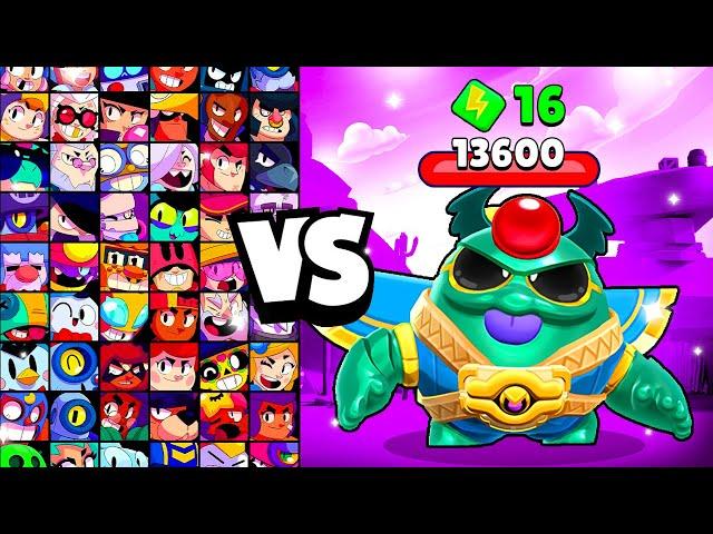 SCARAB SQUEAK vs ALL BRAWLERS! With 16 POWER-UPs! | Brawl Stars