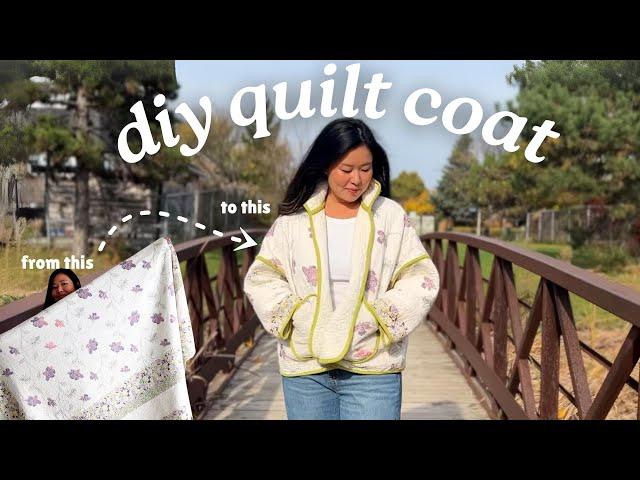 Sewing a DIY Quilt Coat | Thrift Flip