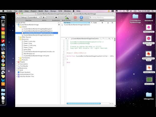 1.3.1 Custom UIButtons & Random Number PART1 - xcode interface builder iphone sdk