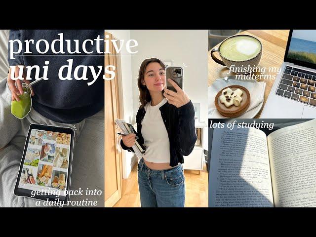 productive study days in my life | finishing midterms & trying to stay balanced