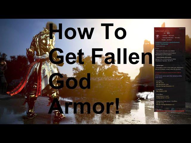 How To Get And Enhance Fallen God Armor! | Black Desert Online