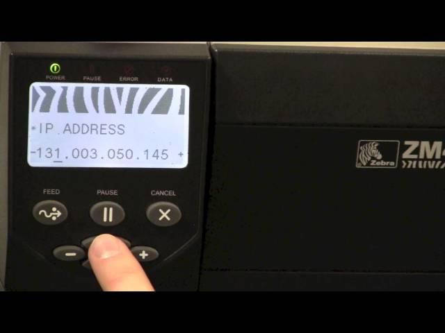 Setting a Static IP Address on a ZM400 and ZM600 Printer