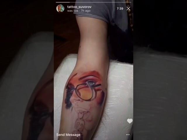 Realistic 3d tattoo by vasilli suvorov live