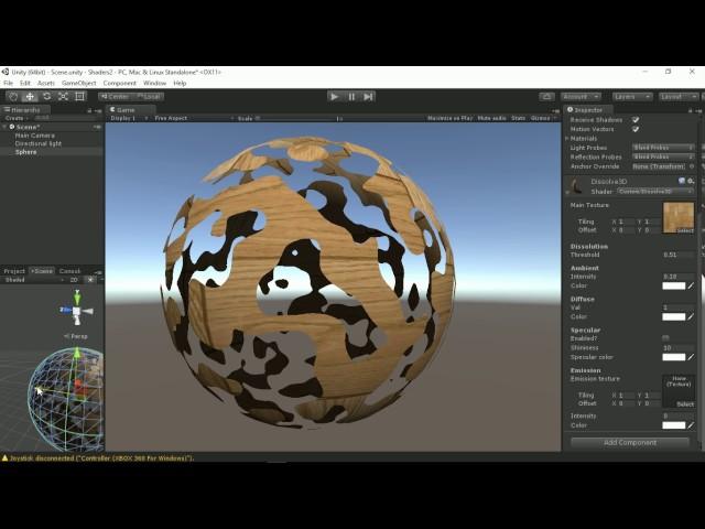 Unity shader : Dissolve 3D object